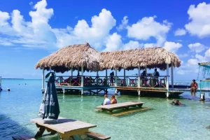 Enjoying under the Palapas at Secret Beach